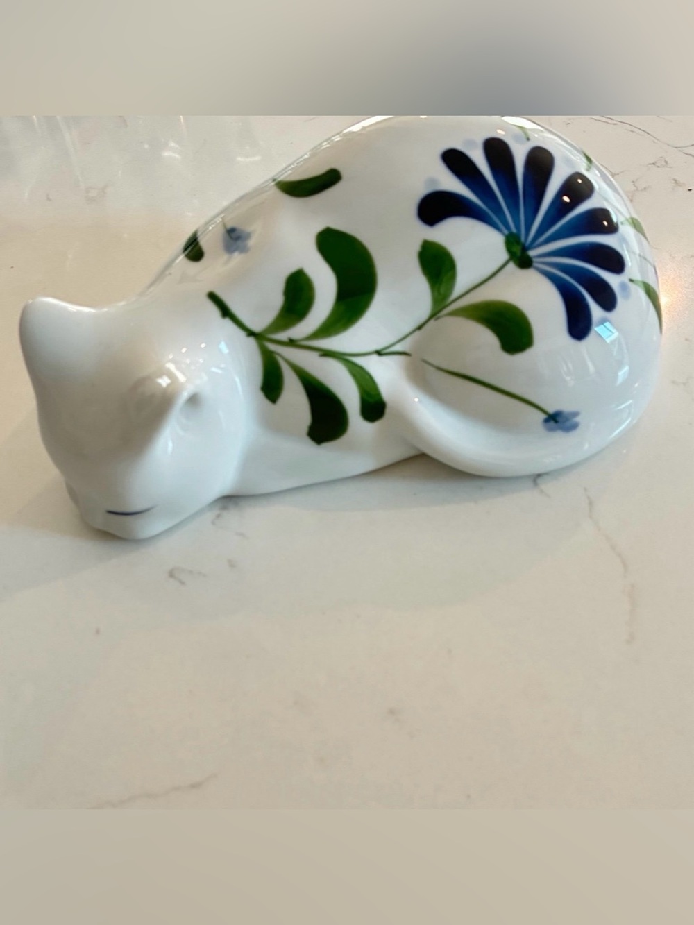 Dansk "Sage Song" Porcelain Sleeping Cat Figurine 8-inch